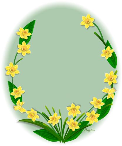 free clip art daffodil border - photo #32